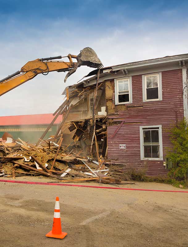 Tearing down a house