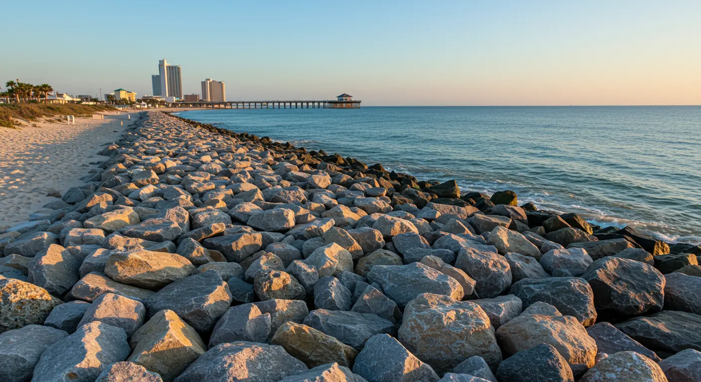 Daytona Riprap Work Daytona Riprap Work