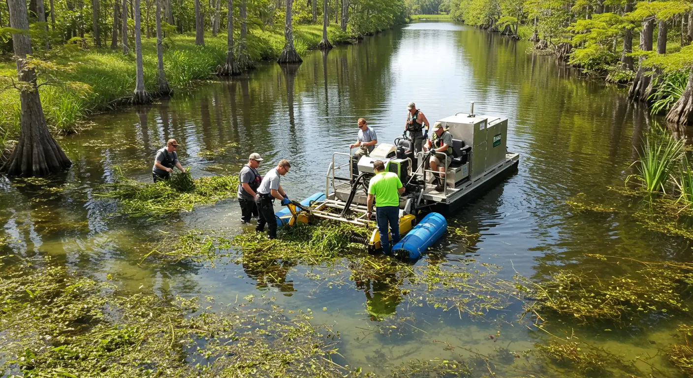 Aquatic Weed Removal Work Aquatic Weed Removal Work