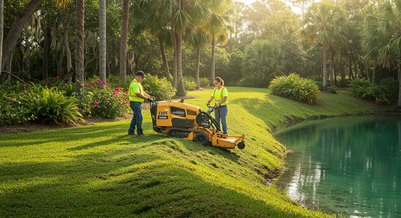 Embankment Mowing Work Embankment Mowing Work