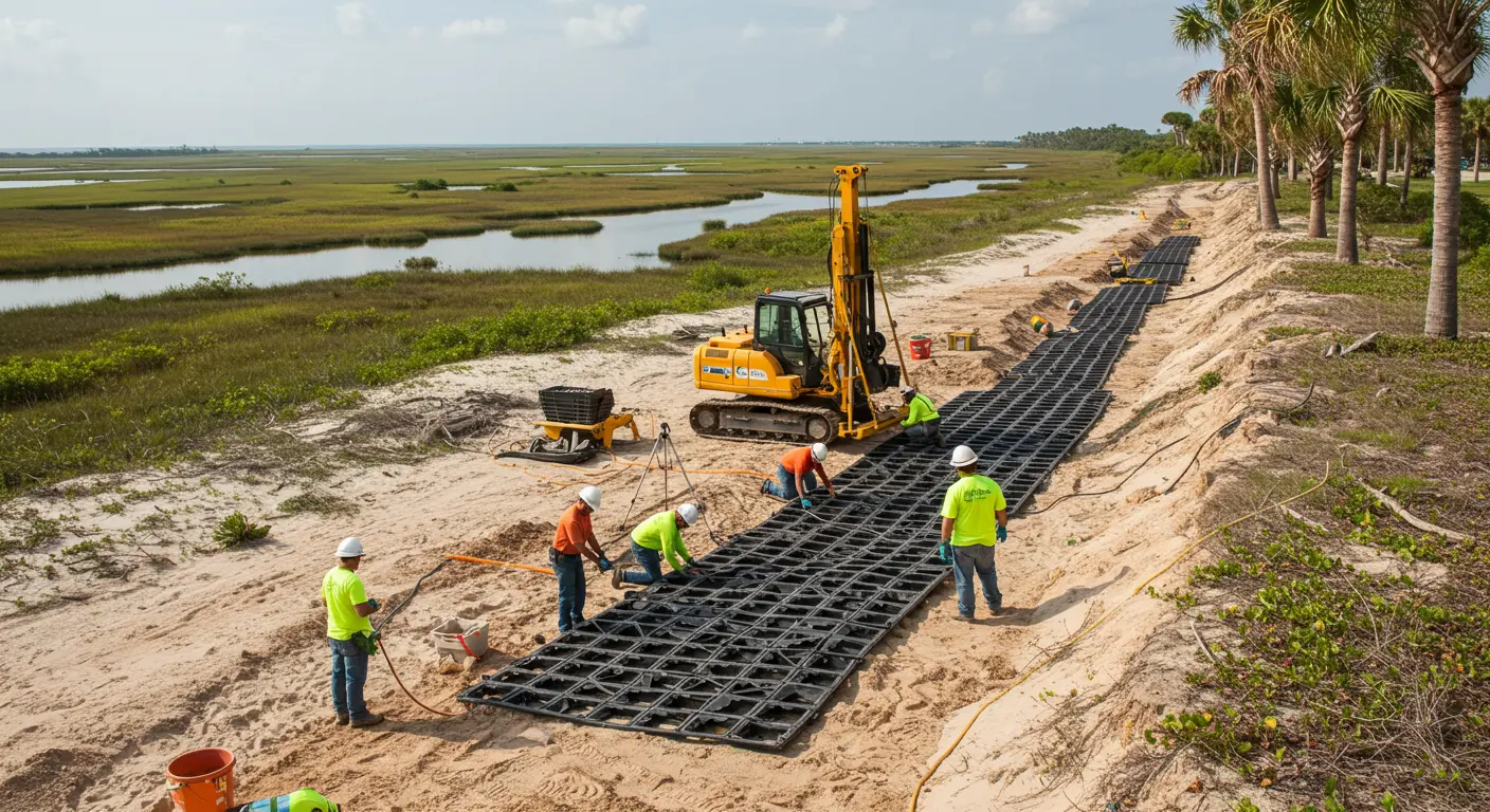 Geocell Install Services in FL Geocell Install Services in FL