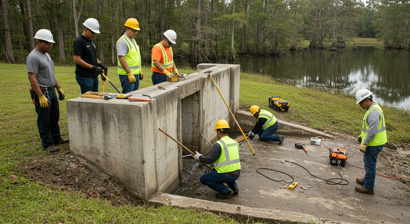 Pond Control Structure Repair Work Pond Control Structure Repair Work