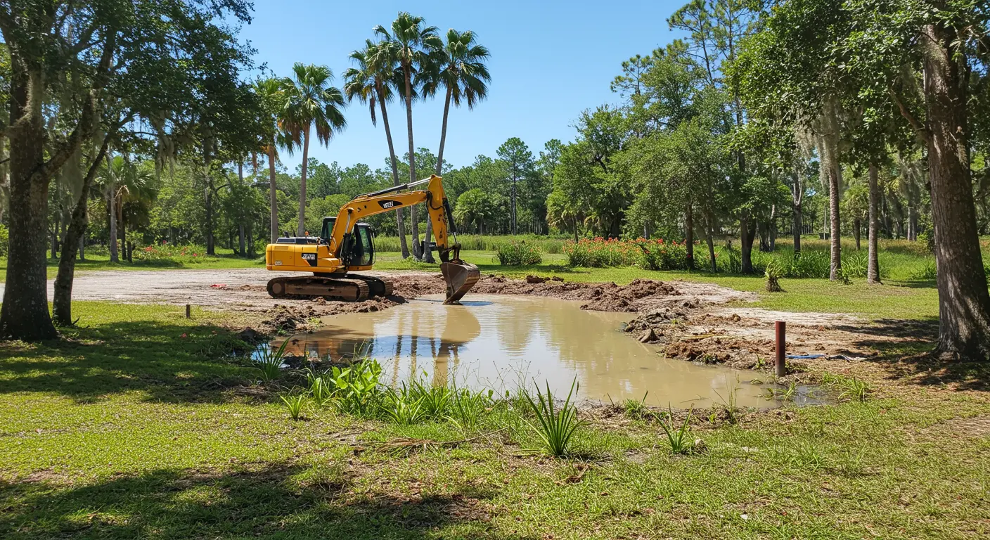 Pond Excavation Work Pond Excavation Work